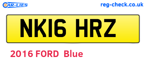 NK16HRZ are the vehicle registration plates.