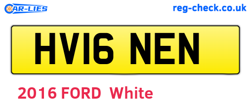 HV16NEN are the vehicle registration plates.