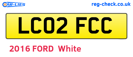 LC02FCC are the vehicle registration plates.