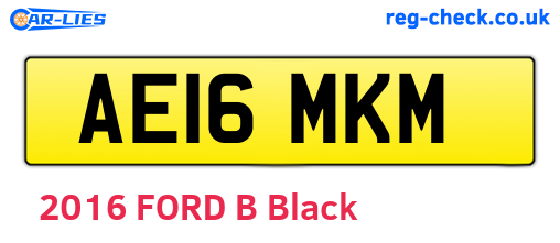 AE16MKM are the vehicle registration plates.