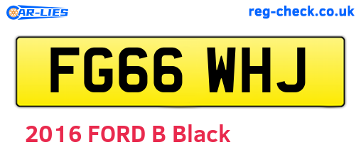 FG66WHJ are the vehicle registration plates.