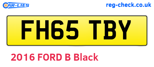 FH65TBY are the vehicle registration plates.