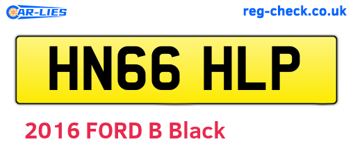 HN66HLP are the vehicle registration plates.