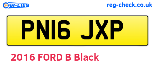 PN16JXP are the vehicle registration plates.