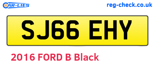 SJ66EHY are the vehicle registration plates.