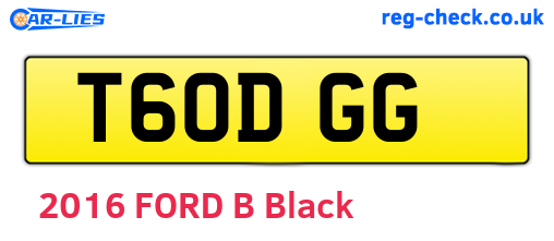 T60DGG are the vehicle registration plates.