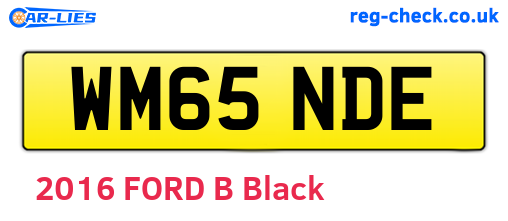 WM65NDE are the vehicle registration plates.