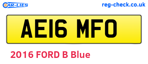 AE16MFO are the vehicle registration plates.