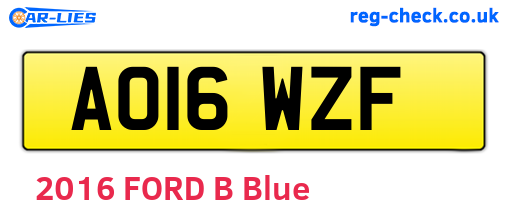 AO16WZF are the vehicle registration plates.