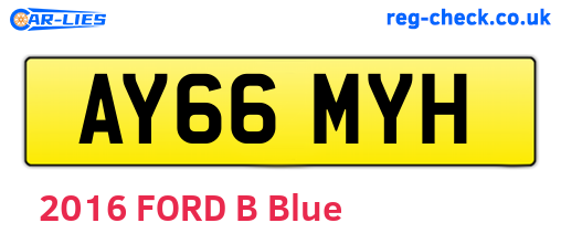 AY66MYH are the vehicle registration plates.