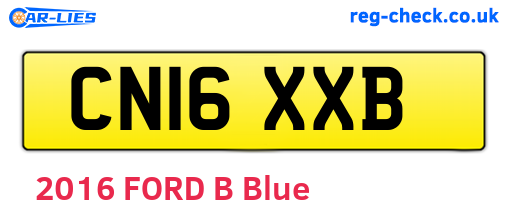 CN16XXB are the vehicle registration plates.