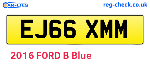 EJ66XMM are the vehicle registration plates.