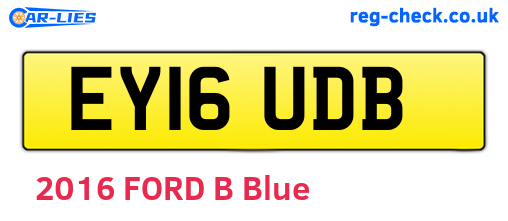 EY16UDB are the vehicle registration plates.