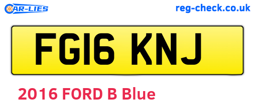 FG16KNJ are the vehicle registration plates.