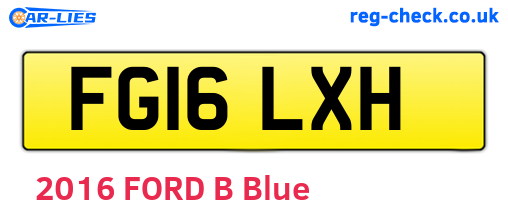 FG16LXH are the vehicle registration plates.