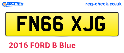 FN66XJG are the vehicle registration plates.