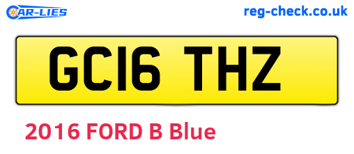 GC16THZ are the vehicle registration plates.