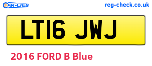 LT16JWJ are the vehicle registration plates.