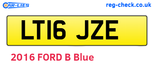 LT16JZE are the vehicle registration plates.