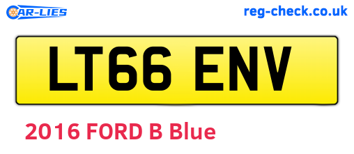LT66ENV are the vehicle registration plates.
