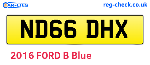 ND66DHX are the vehicle registration plates.