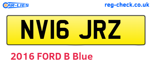 NV16JRZ are the vehicle registration plates.