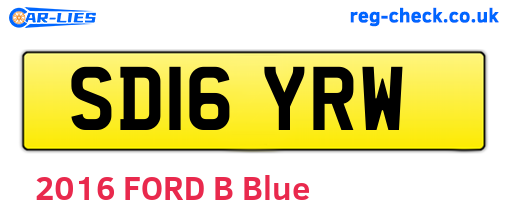 SD16YRW are the vehicle registration plates.