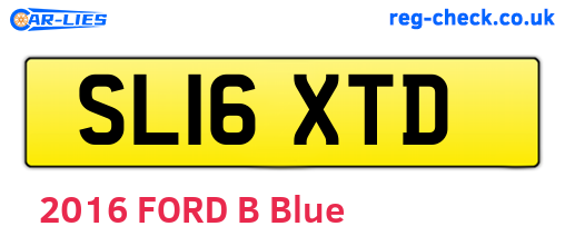 SL16XTD are the vehicle registration plates.