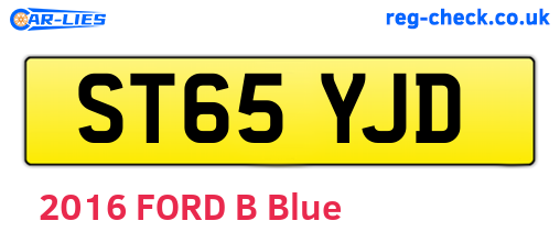 ST65YJD are the vehicle registration plates.