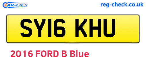 SY16KHU are the vehicle registration plates.