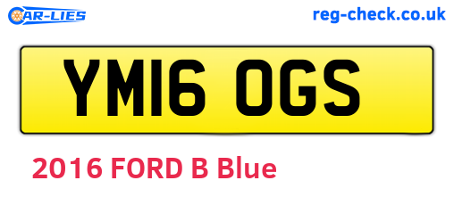 YM16OGS are the vehicle registration plates.