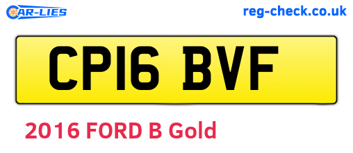 CP16BVF are the vehicle registration plates.