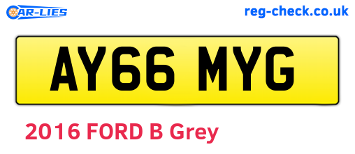 AY66MYG are the vehicle registration plates.