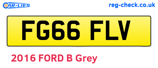 FG66FLV are the vehicle registration plates.