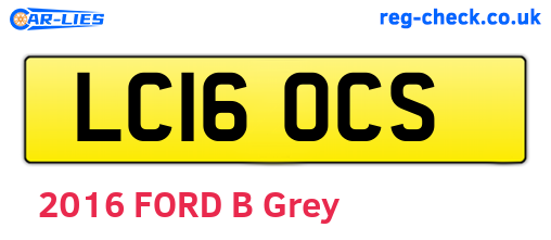 LC16OCS are the vehicle registration plates.