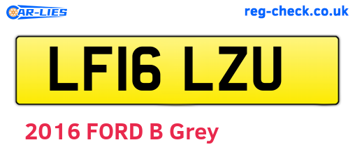 LF16LZU are the vehicle registration plates.