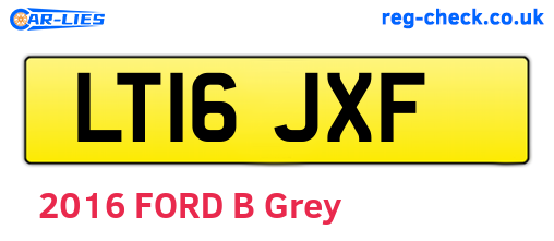LT16JXF are the vehicle registration plates.