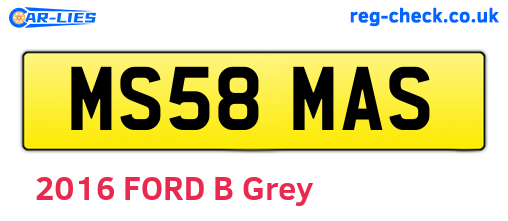 MS58MAS are the vehicle registration plates.