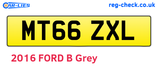 MT66ZXL are the vehicle registration plates.
