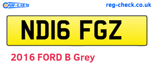 ND16FGZ are the vehicle registration plates.