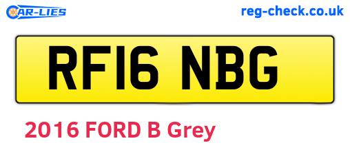 RF16NBG are the vehicle registration plates.