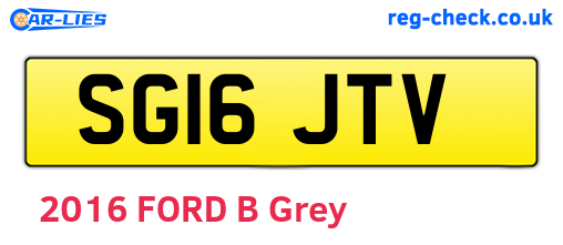 SG16JTV are the vehicle registration plates.