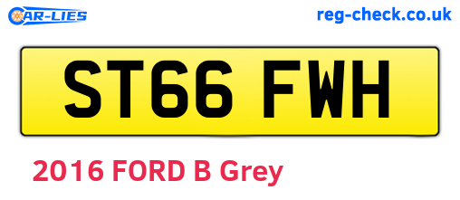 ST66FWH are the vehicle registration plates.