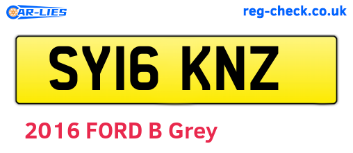SY16KNZ are the vehicle registration plates.