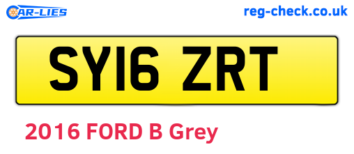 SY16ZRT are the vehicle registration plates.