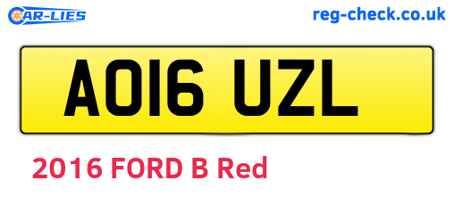 AO16UZL are the vehicle registration plates.