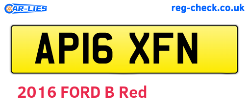 AP16XFN are the vehicle registration plates.