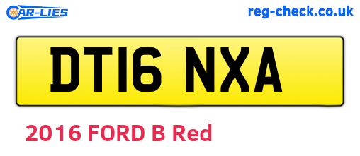 DT16NXA are the vehicle registration plates.