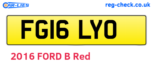 FG16LYO are the vehicle registration plates.