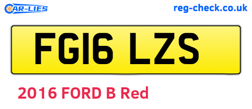 FG16LZS are the vehicle registration plates.